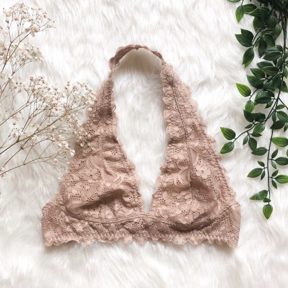 Free People Galloon Lace Halter Bra